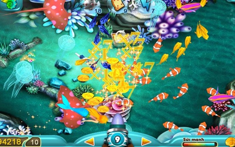 Trận săn cá sôi động trong game bắn cá Ball88 online