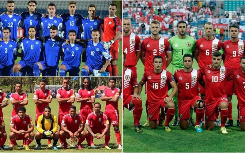 Đội tuyển bóng đá yếu nhất theo bảng xếp hạng FIFA mới nhất